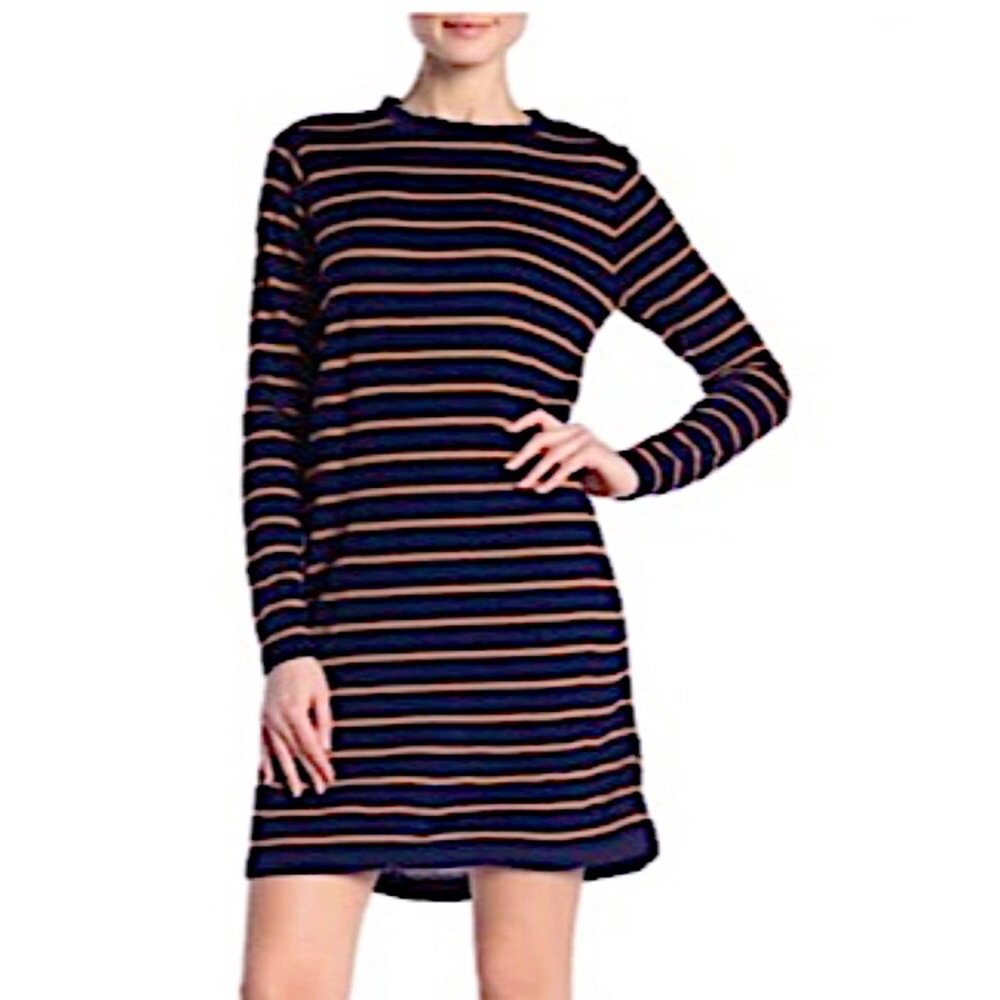 Cotton Emporium Stripe Knit Sweater Dress